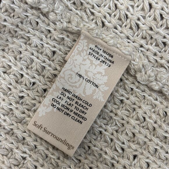 NWT Soft Surroundings Women Open Front Knit Cardigan Sweater Size Large B376 -28 - Picture 10 of 16